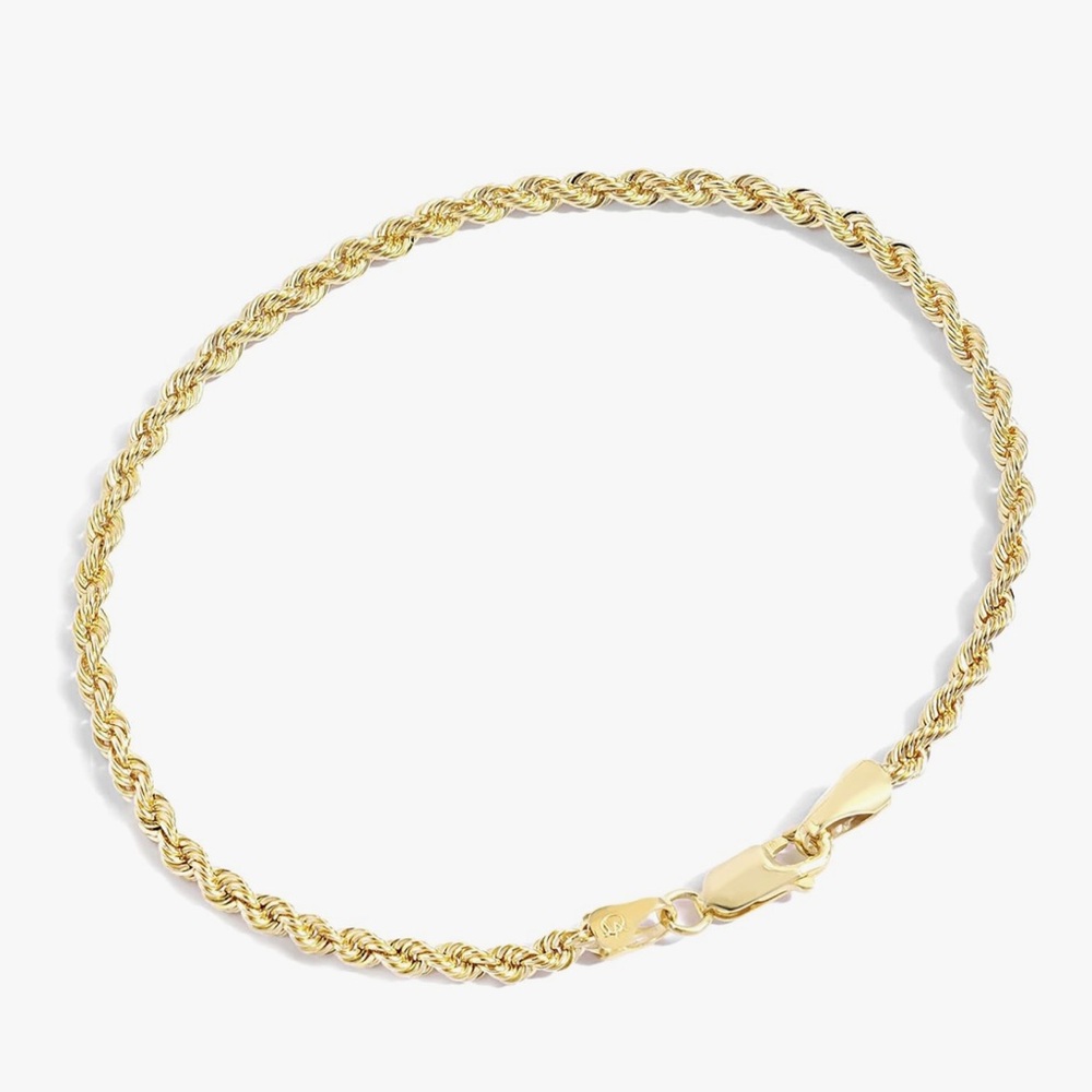 Elegant Gold FILLED Rope Chain Bracelet